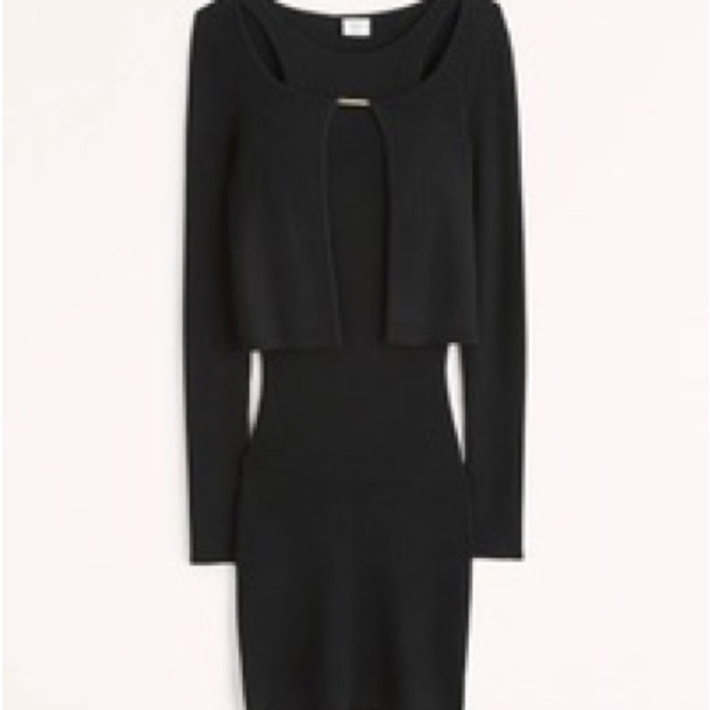 Abercrombie Mini Sweater Dress and Scuba Cardigan Set Tall - Picture 5 of 5